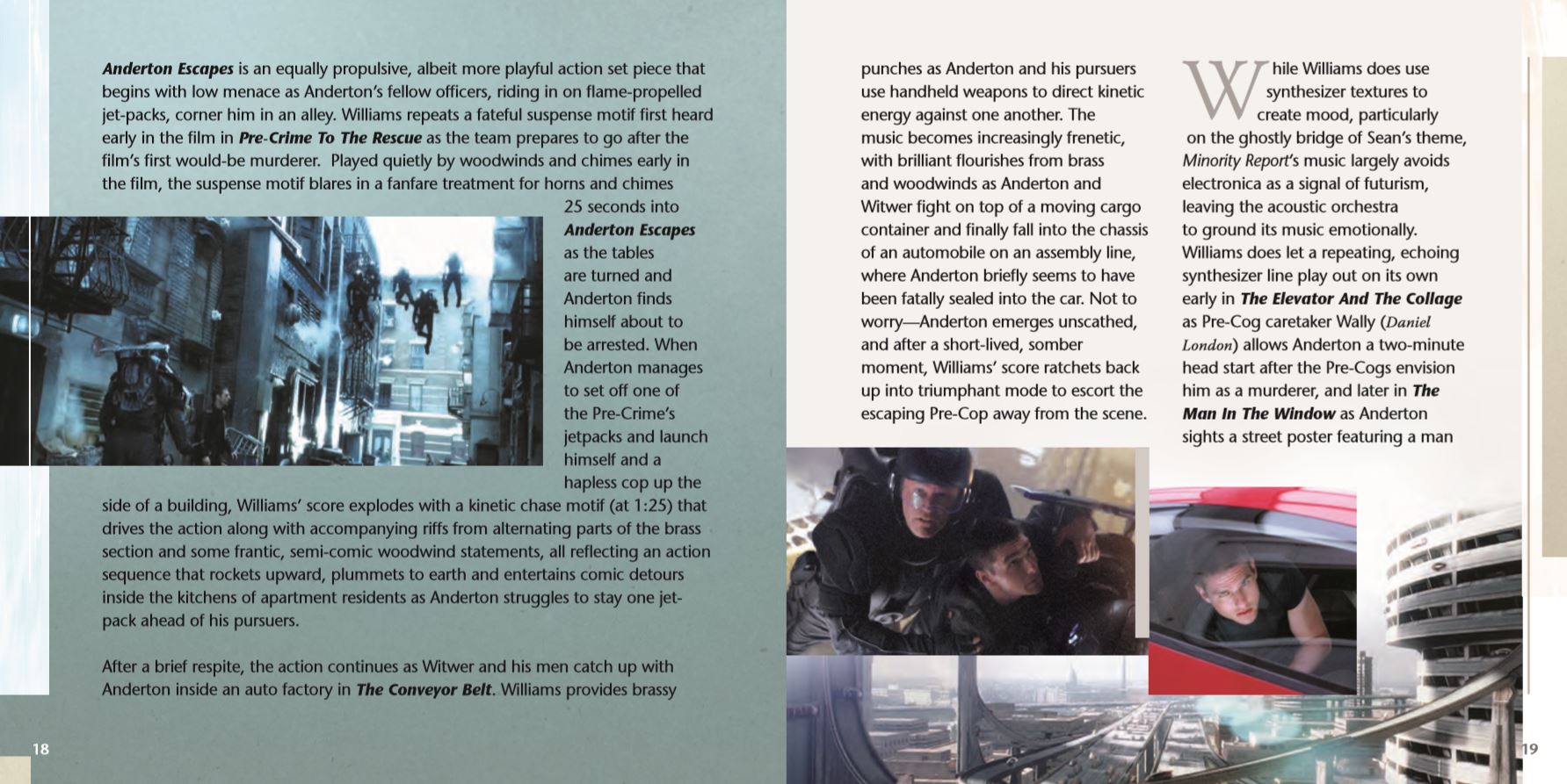 Minority Report Booklet pages 18 & 19
