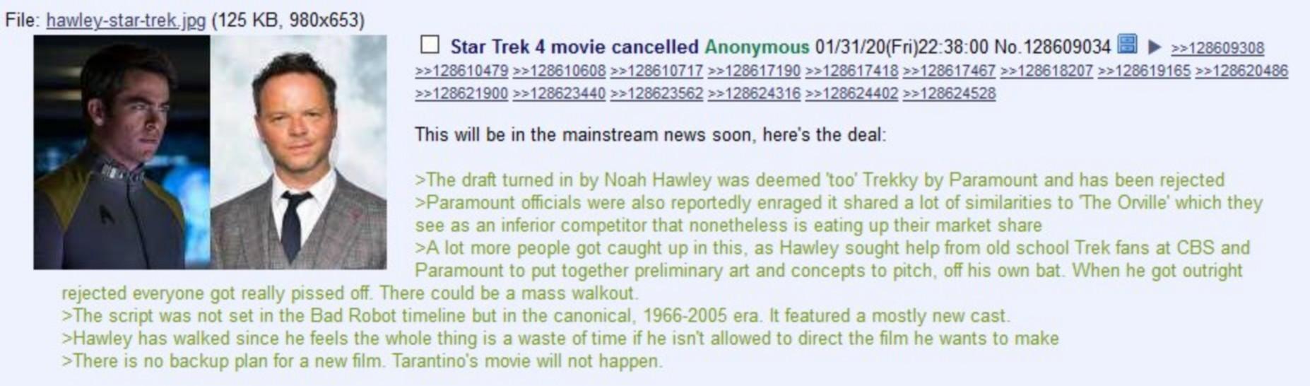 Another Star Trek film in the works, by Noah Hawley - Page 2 - General