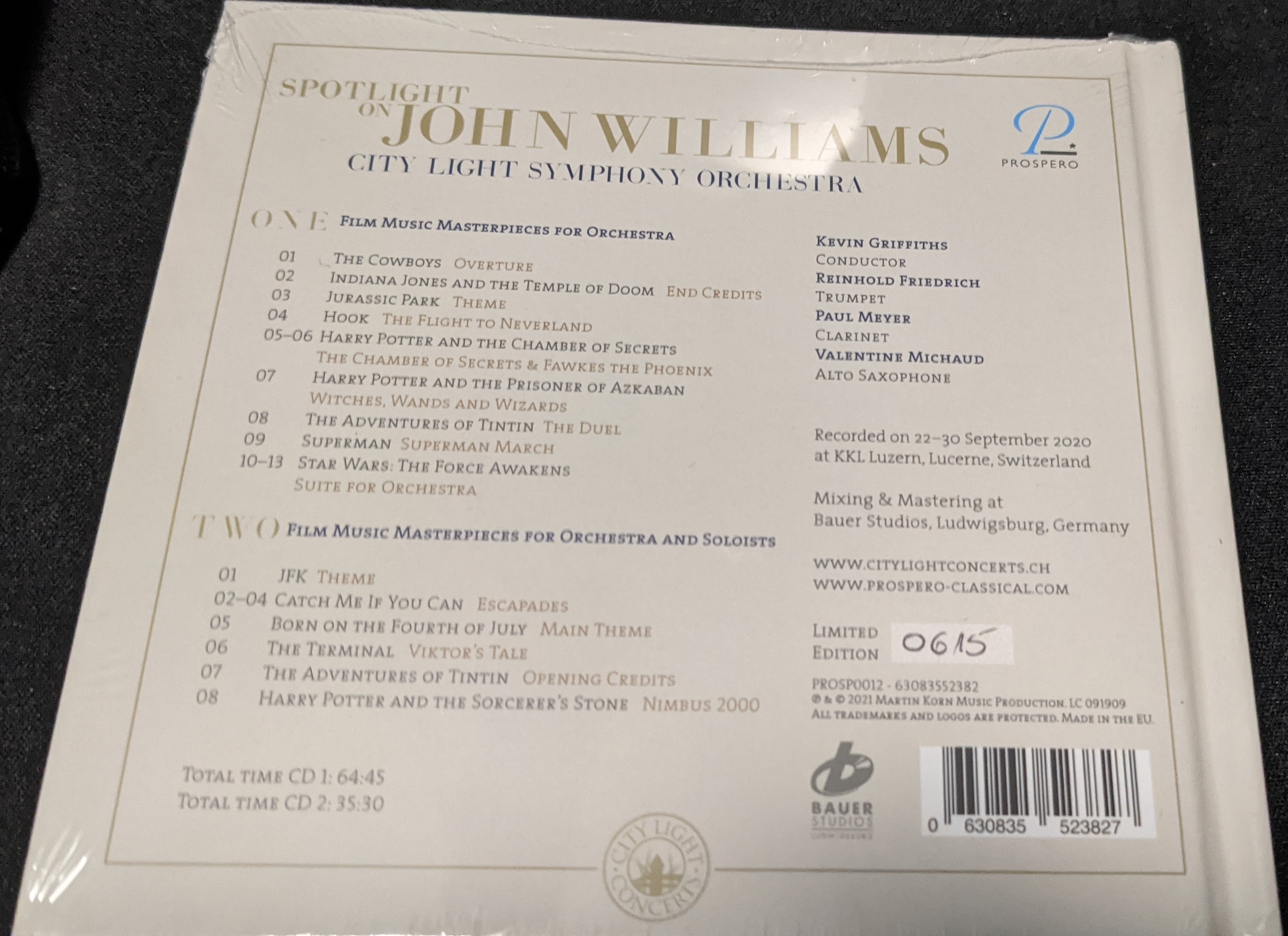 SPOTLIGHT ON JOHN WILLIAMS A Prospero Classical CD release featuring