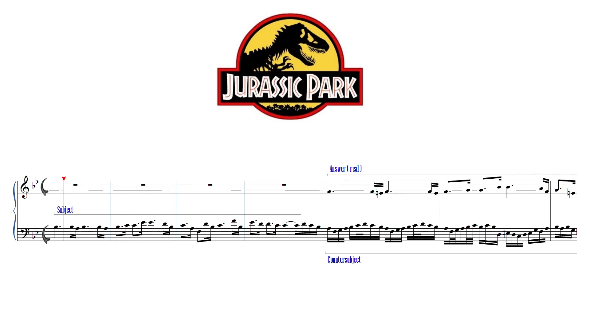 Jurassic Park Theme. . . but it's a fugue! JOHN WILLIAMS JOHN