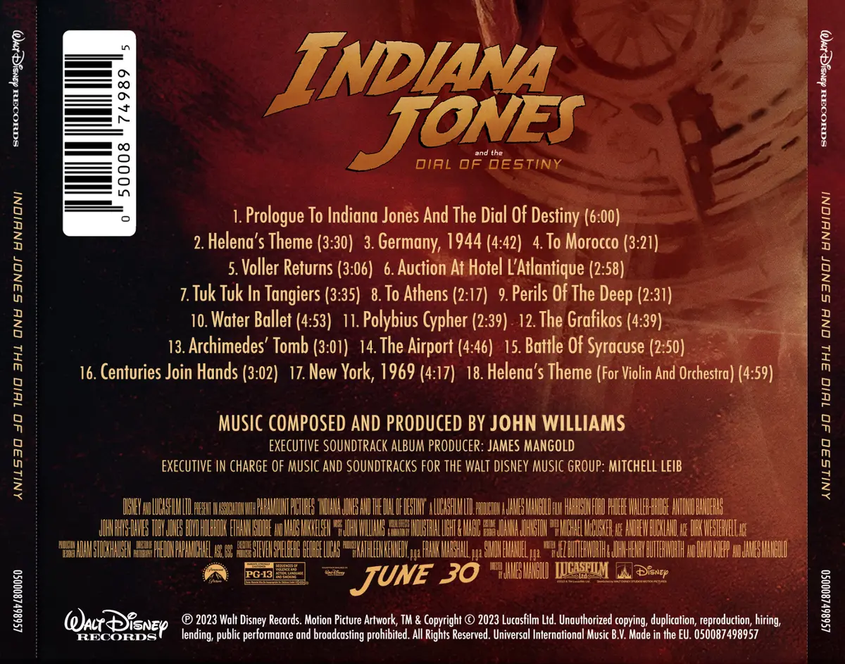 Indiana Jones and the Dial of Destiny (Disney Records Original