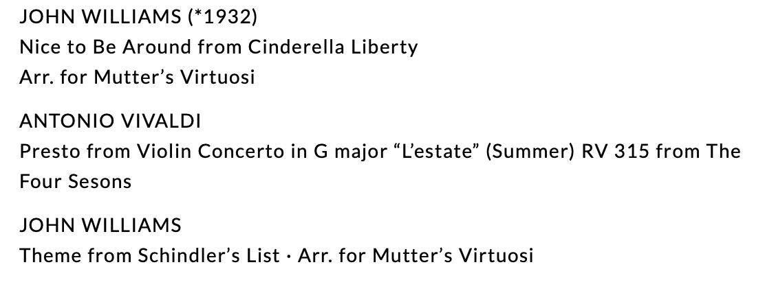 Anne-Sophie Mutter to premiere new Virtuosi JW arrangements - JOHN ...